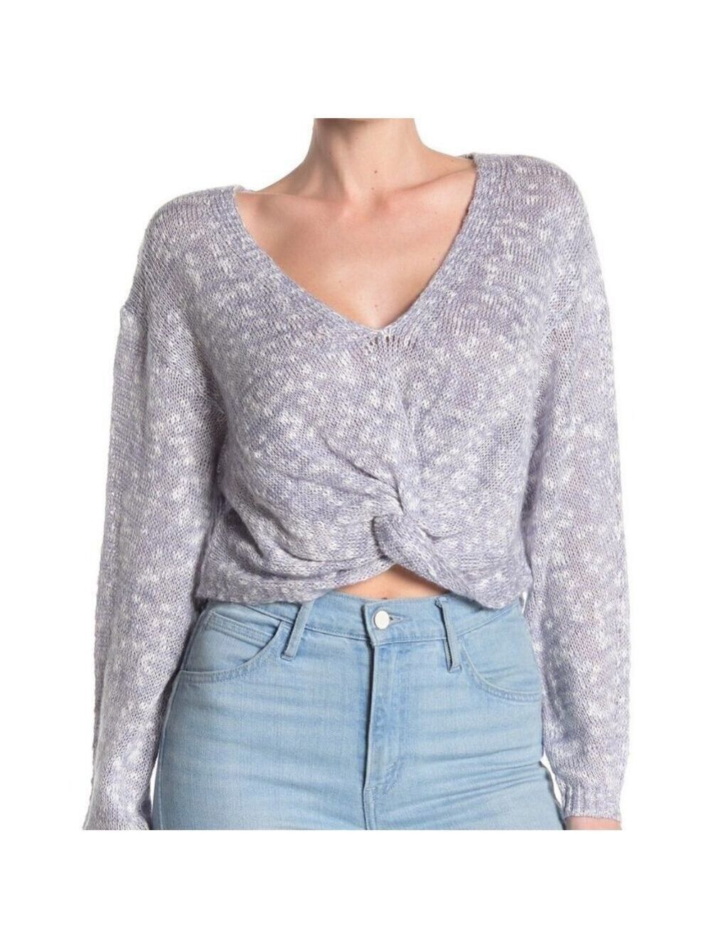 Bcbgeneration New cropped metallic Blue twist knot